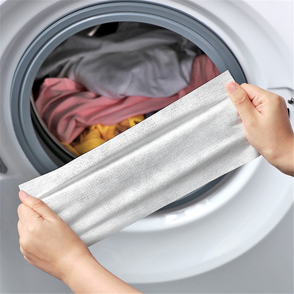 Set 24 giấy thấm hút màu sắc bắt chéo cho máy giặt