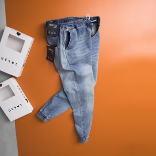 QUẦN JOGGER JEAN HEBOZ chất vải mềm thoải mái - thiết kế lưng thun co dãn tốt 2 màu - 00000618