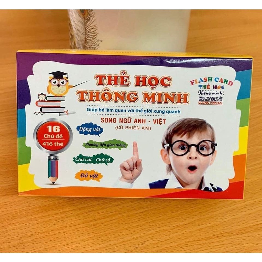 Bộ Thẻ Học Thông Minh 16 Chủ Đề Tiếng Anh Tiếng Việt Cho Bé