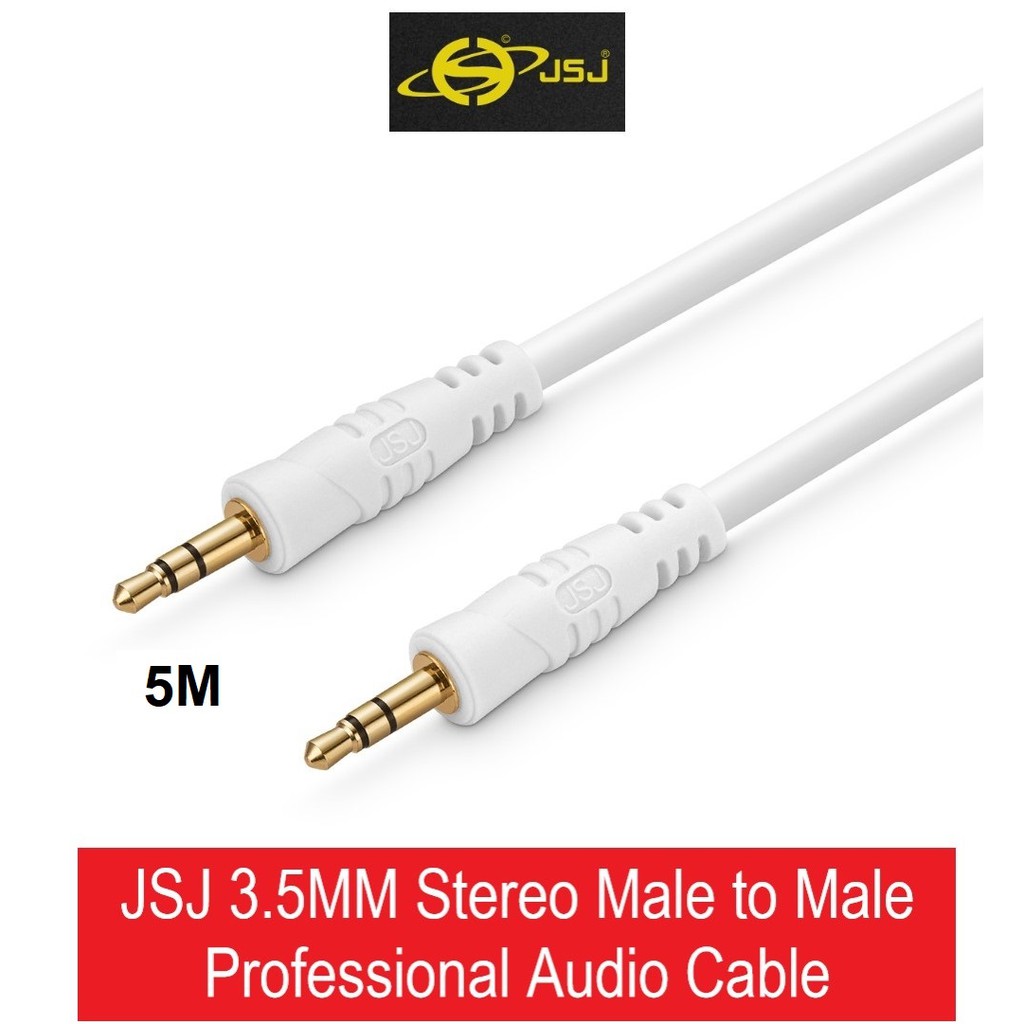 Dây loa 2 đầu 3.5mm li dài 5m JSJ - Cáp loa av 2 đầu 3.5mm li JSJ dài 5m JSJ