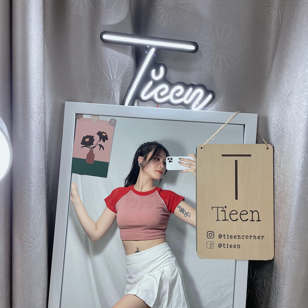 Áo croptop RAGLAN form ôm chuẩn dáng cá tính