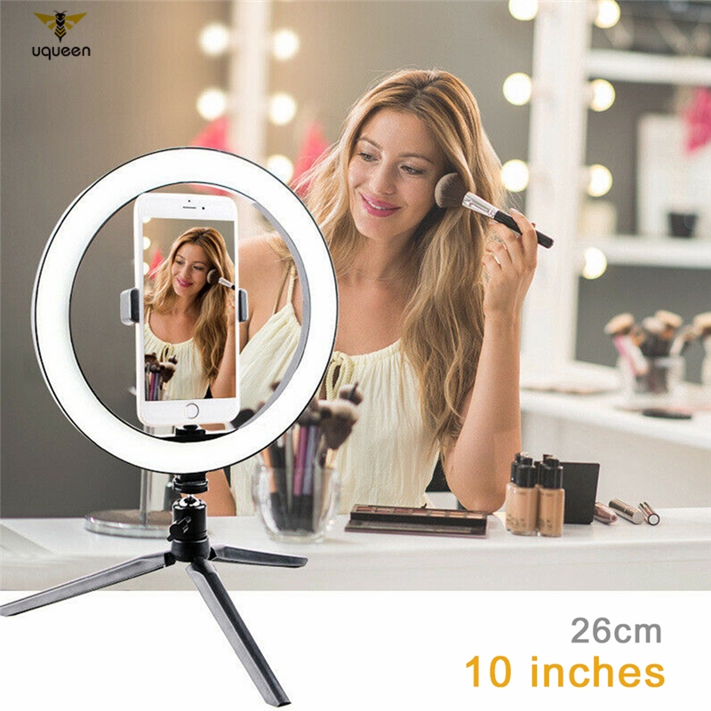 Vòng Đèn Led Tròn 10 Inch Hỗ Trợ Chụp Ảnh Selfie Cho Iphone Xiaomi Huawei Samsung