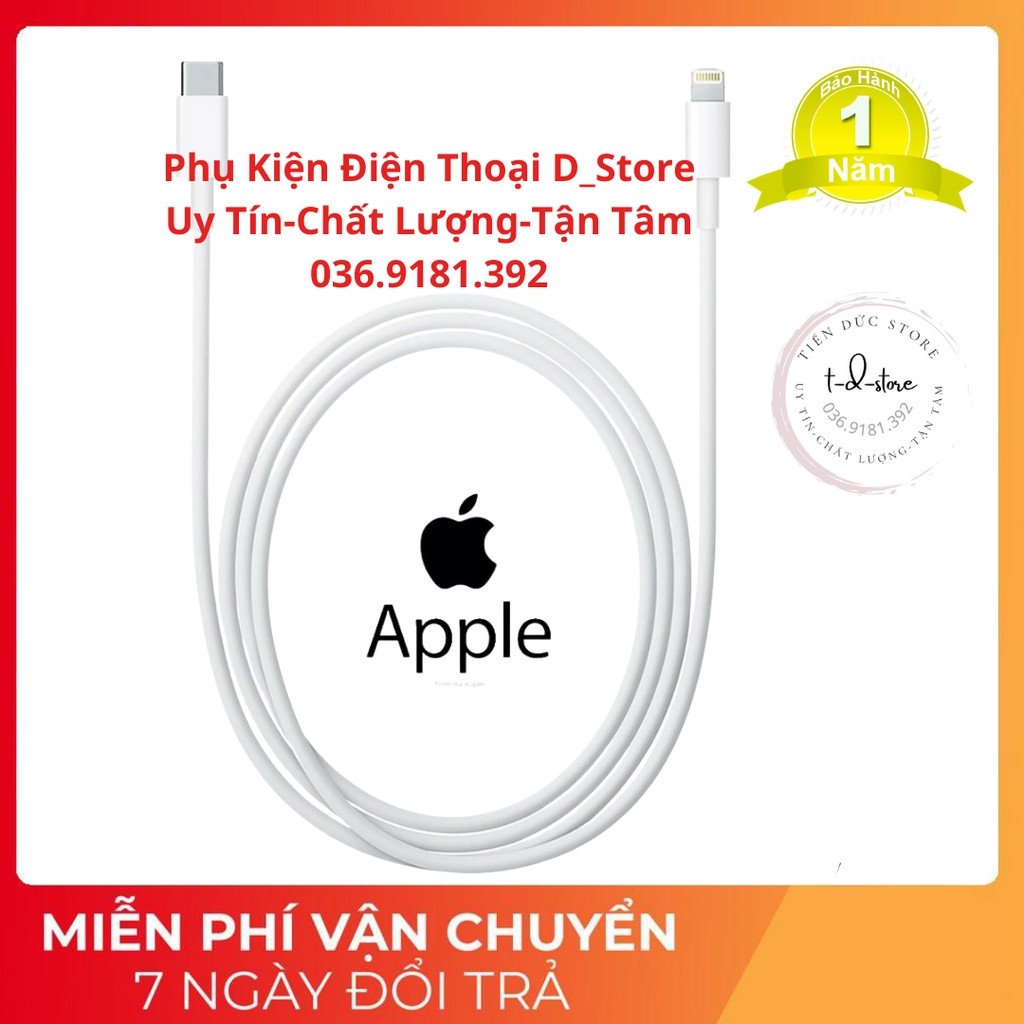 Cáp Sạc Nhanh IPhone USB-C Ra Lightning 18W.