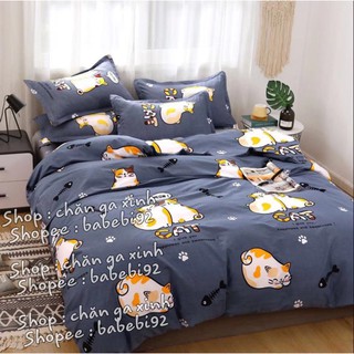 Bộ 5 Món Vỏ Chăn Ga Gối Coton poly cao cấp