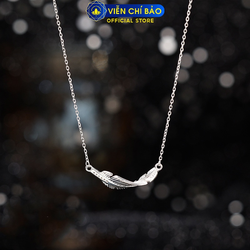 Dây chuyền lông vũ chất liệu bạc Thái 925 thời trang phụ kiện trang sức Viễn Chí Bảo D000140