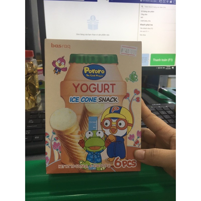 Bánh ốc quế Pororo Hàn quốc