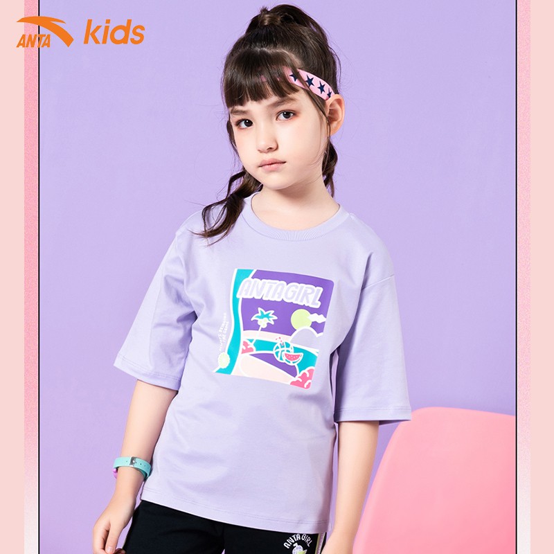 Áo phông bé gái Anta Kids W362128158-2