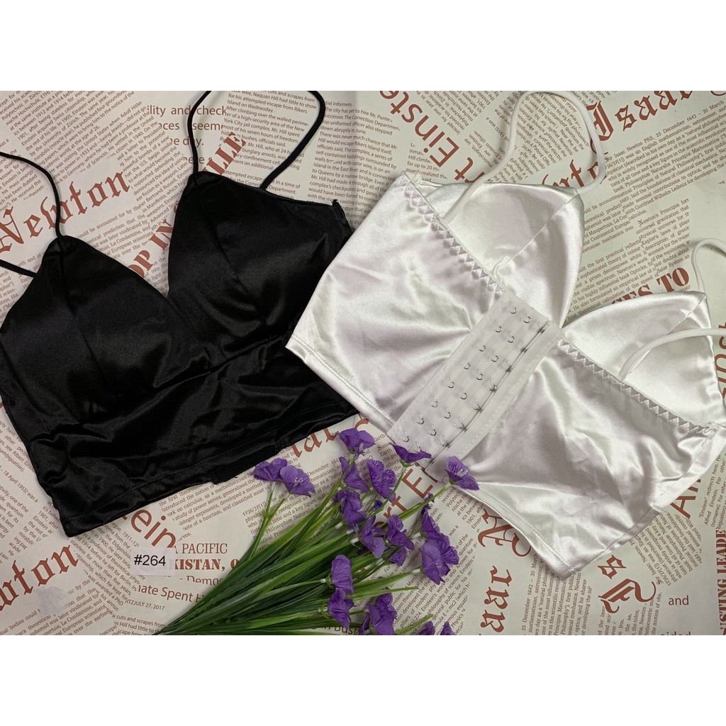 ÁO BRA LỤA PHI BÓNG 8 NẤC CÀI SIÊU SEXY 264