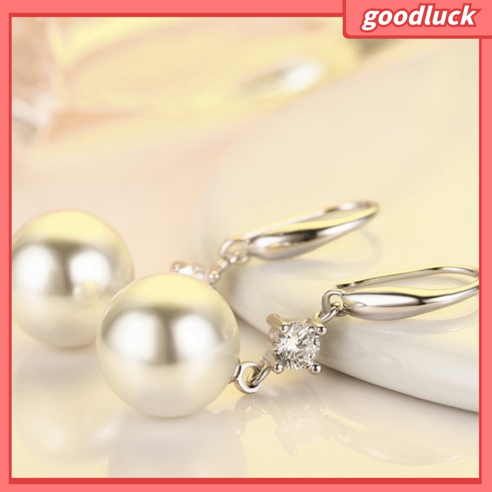 Khuyên Tai Móc Đính Đá / Ngọc Trai Giả Thời Trang Cho Nữ