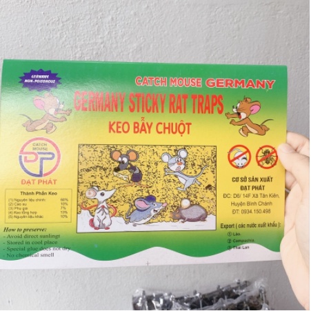 Keo dính chuột Siêu Dính (có mồi) | Miếng keo dán chuột | Miếng bẫy chuột