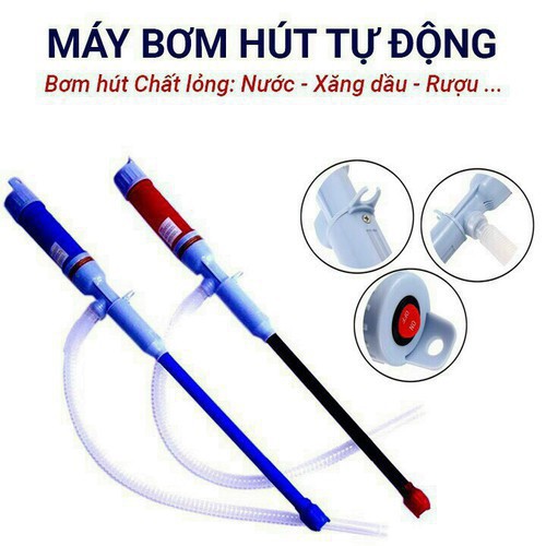 Máy bơm hút vệ sinh bể cá - Bơm hút tự động - Loại mini chạy pin 1 nút bấm