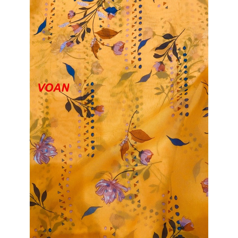 VẢI VOAN  HOA NHÍ - DÒNG VẢI THÔNG DỤNG - 1 MÉT X 1M5