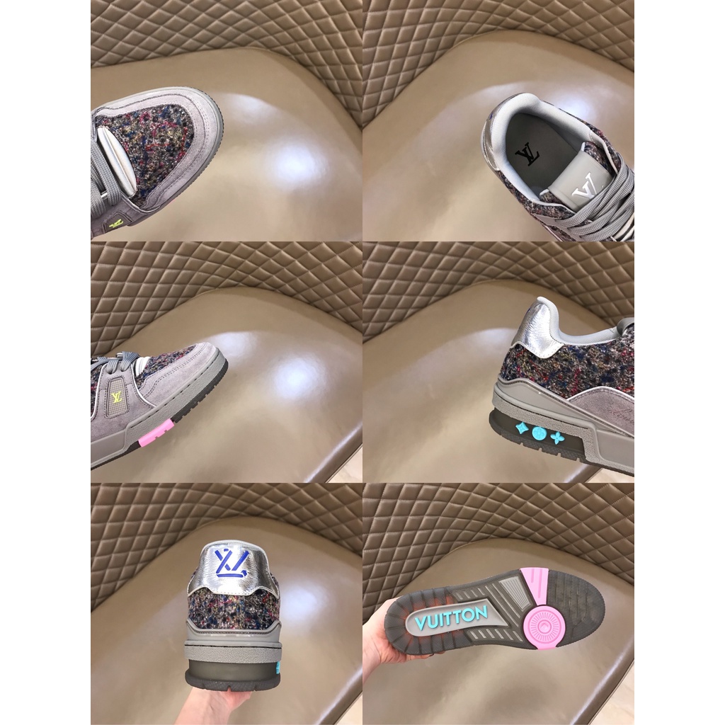 Giày thể thao nam thời trang da thật Louis Vuitton LV kiểu dáng và họa tiết cá tính