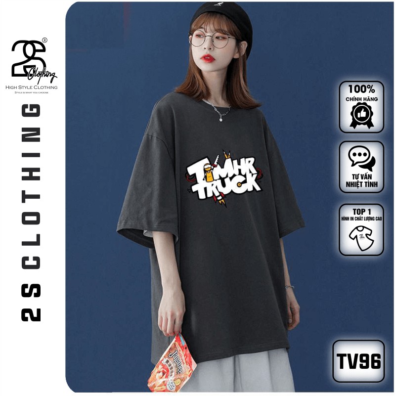 Áo Thun Unisex Oversize Tay Lỡ 2s Clothing Áo Phông Nam Cổ Tròn Form Rộng Đen Giấu Quần Giá Rẻ In Chữ SG34