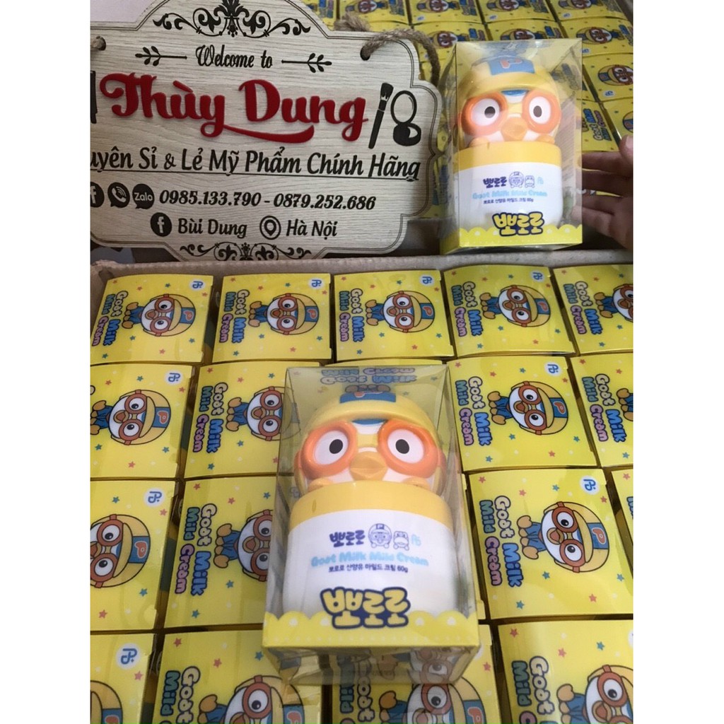 Kem dưỡng ẩm sữa dê trẻ em Pororo Goat Milk Cream Hàn Quốc 60g