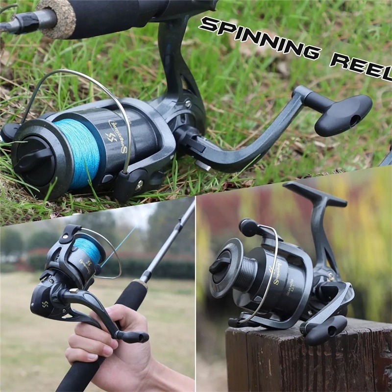 Máy câu cá 6BB Trục quay tốc độ cao mượt mà 5.1: 1 Quay cá chép Cuộn dây câu cá ABS Bass Câu cá giải quyết