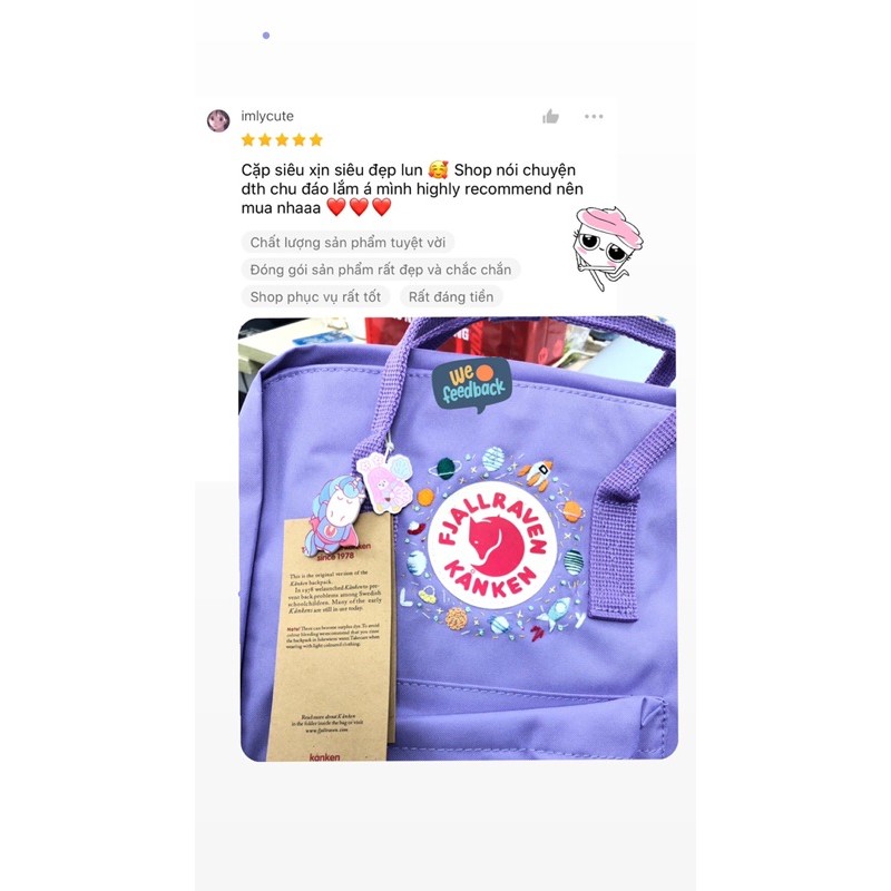 Balo Kanken Classic Tím Pastel