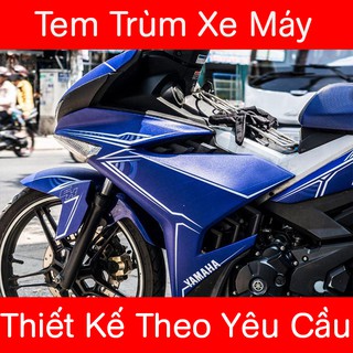Tem Trùm Exciter 150 Xanh Nhám chỉ Bạc