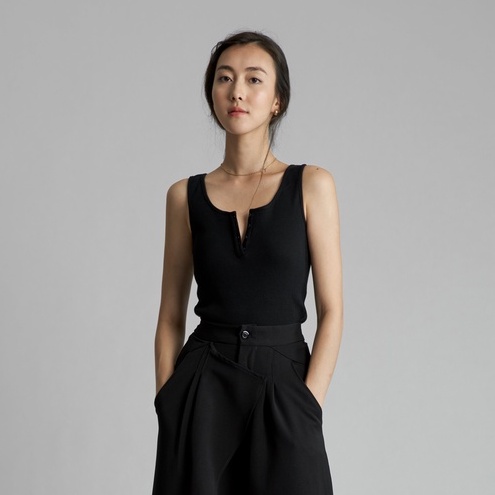 Áo ba lỗ KHÂU BY CQ chất cotton Gigi
