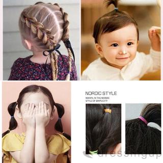 D❃♪Dây buộc tóc trẻ em màu sắc cho bé gái Dây buộc tóc Dây cao su đàn hồi
