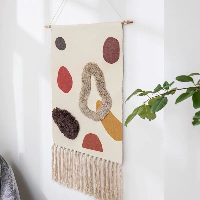 Thảm Treo Tường Phối Tua Rua Phong Cách Boho Độc Đáo Trang Trí Nhà Cửa / Khách Sạn