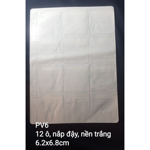 1cai Sleeve đựng phụ kiện postcard pvc khổ A4 (kèm nắp)