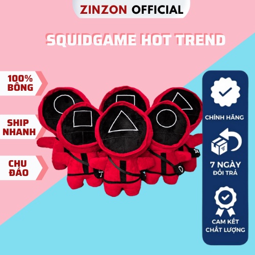 Gấu Bông Squid Game Dễ Thương . Gấu Bông Trò Chơi Con Mực ZinZon