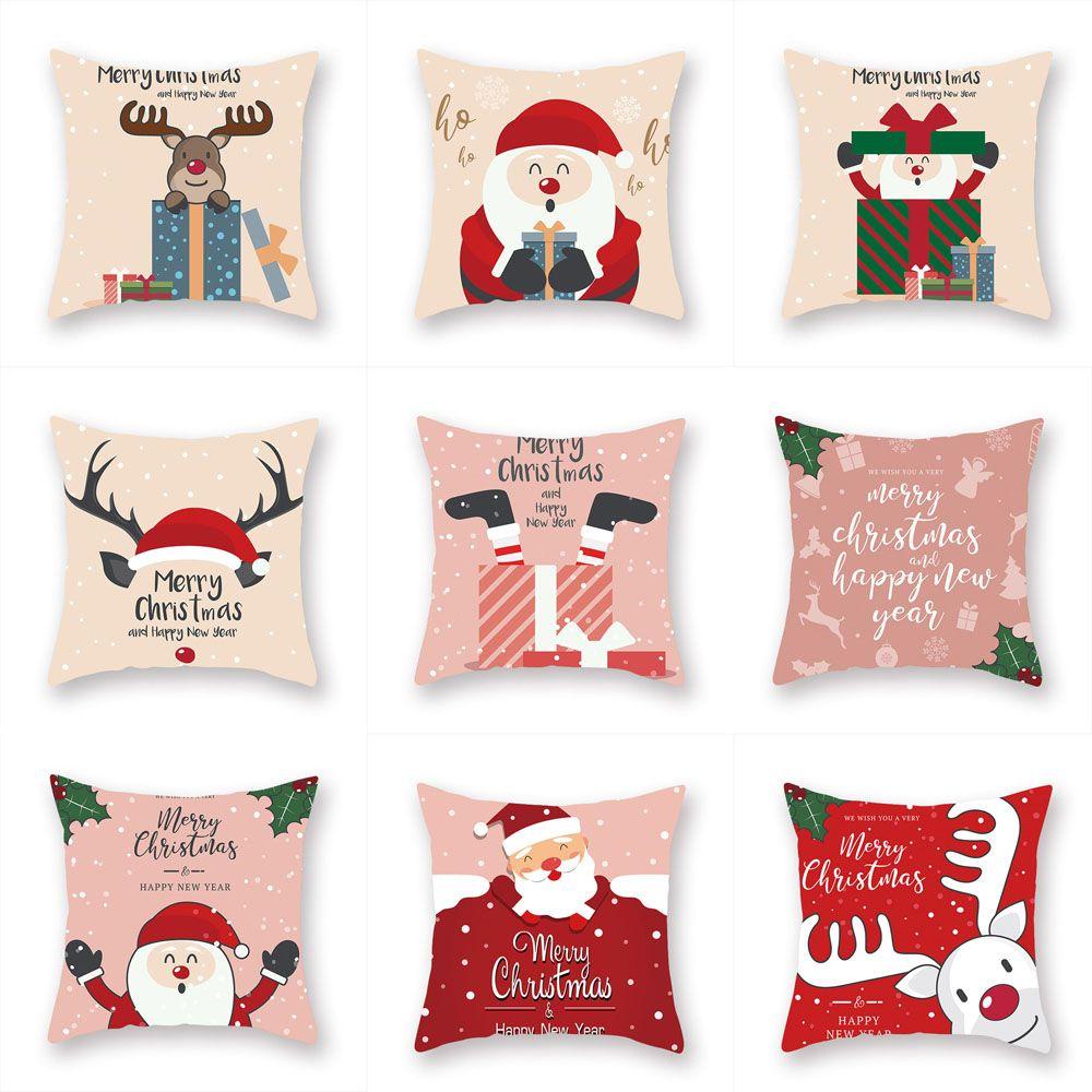 Vỏ Gối Họa Tiết Giáng Sinh Trang Trí Nhà Cửa / Xe Hơi Ốp