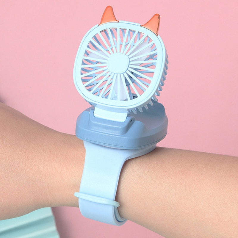 1 Quạt Mini 5V Có Đèn LED Và Cổng Sạc USB