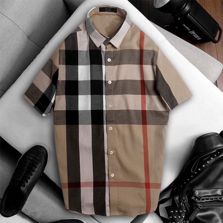 Áo sơ mi kẻ Ca Rô BBR Cao Cấp không bai không bai không xù