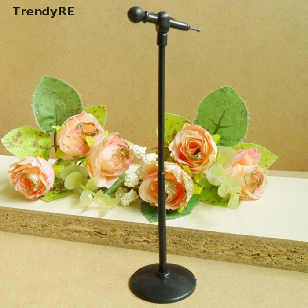 Trendy Cute Mini Plastic Microphone Model Dollhouse Miniature Furniture Accessories RE