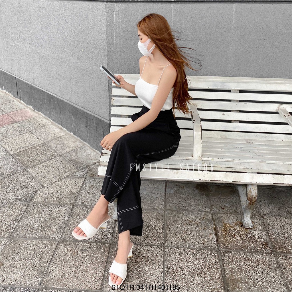 Quần tây rộng suông viền chỉ ulzzang Fmstyle Saigon 21QTR04TH1401 | BigBuy360 - bigbuy360.vn