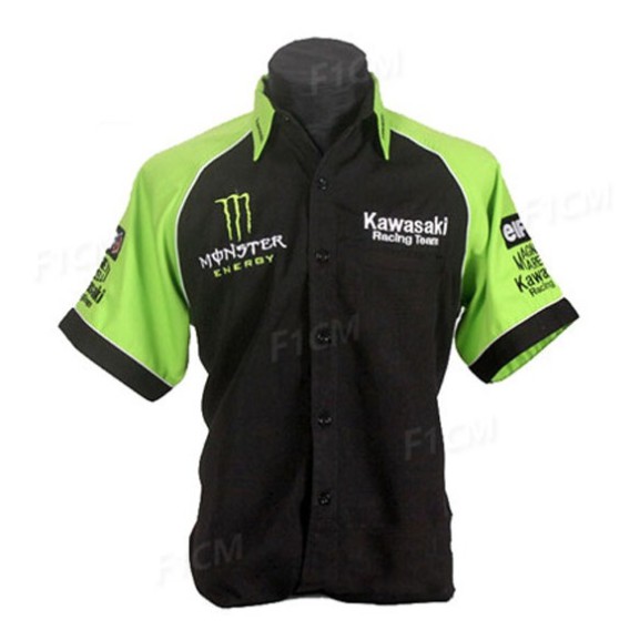 Áo sơ mi đua xe kawasaki