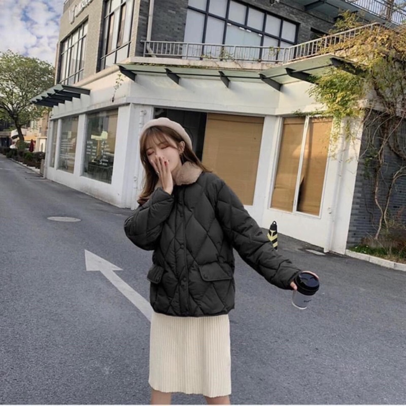 Áo phao trám cổ lông | BigBuy360 - bigbuy360.vn