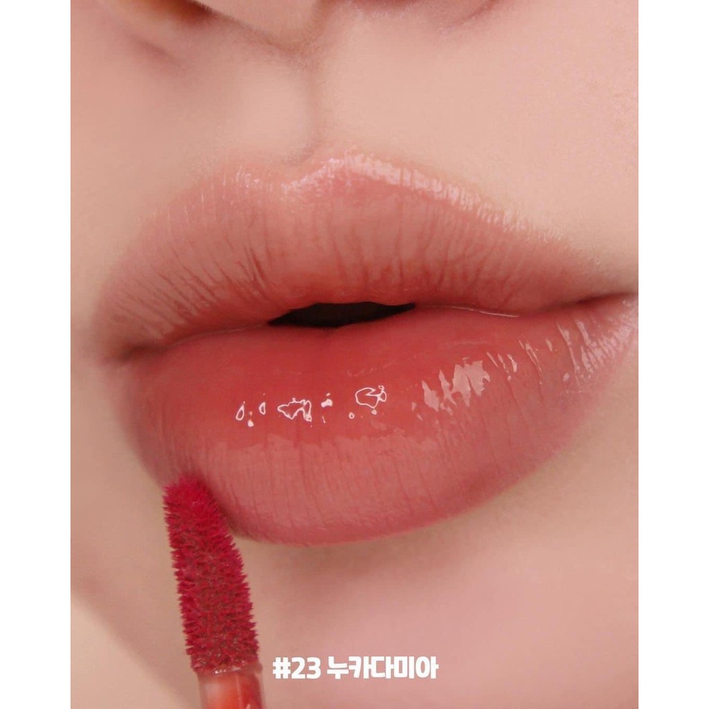 [Mẫu Mới] Son Kem Bóng Romand Màu Cam Đào Juicy Lasting Tint 23 Nucadamia