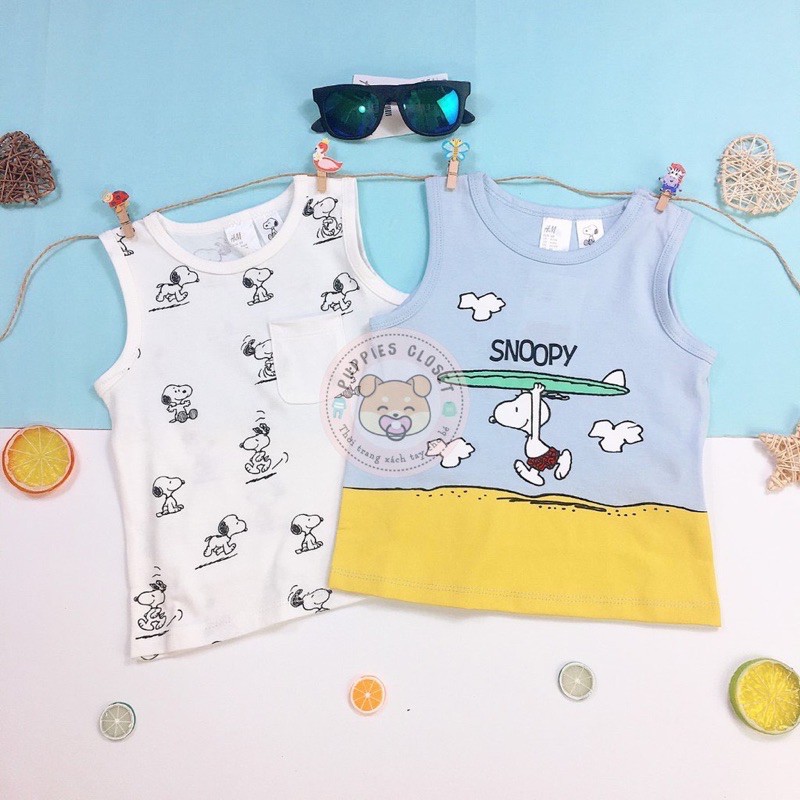 BT435 - SET 2 ÁO BA LỖ SNOOPY CHO BÉ