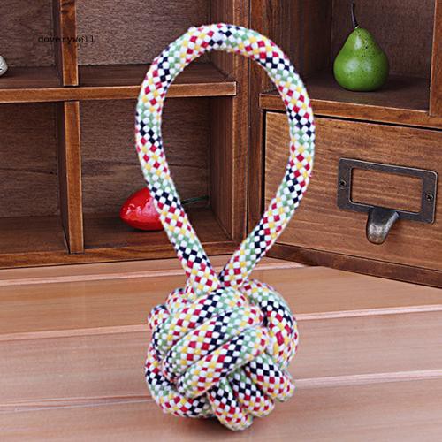 Đồ Chơi Dây Thừng Cotton Bện Thắt Nút Làm Sạch Răng Cho Thú Cưng