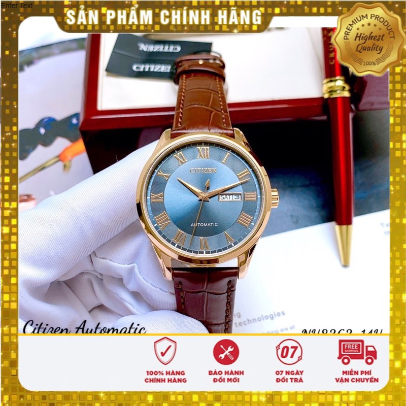 Đồng hồ Citizen Nam Automatic NH8363-14H Mặt 41mm Dây da Kính khoáng - BH 1 năm