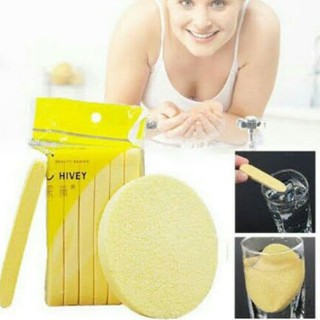 [Gói 12 miếng]Bông nở rửa mặt Chivey Nhật Bản