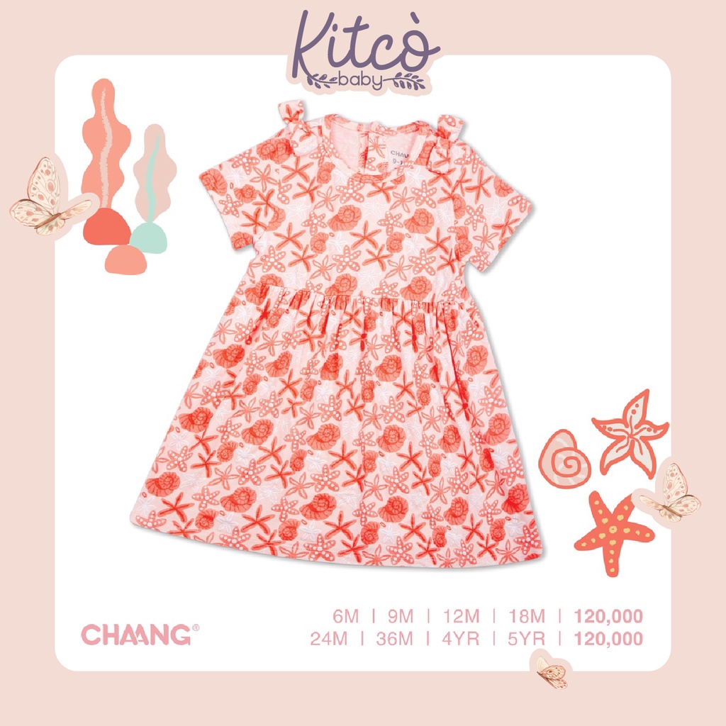 CHAANG Váy nơ Sea sao biển cho bé