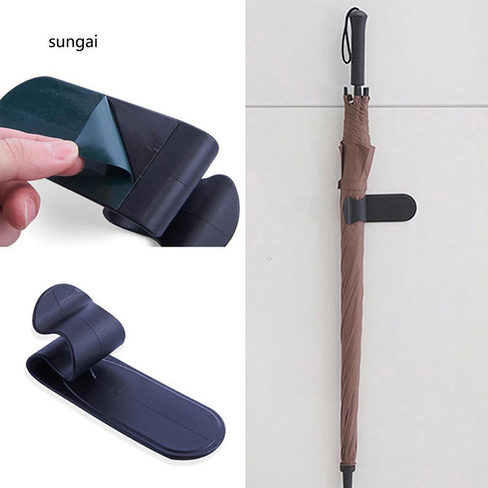 Móc để dù treo tường làm từ nhựa PP màu đen kích thước 14cm x 5.2cm tiện dụng | BigBuy360 - bigbuy360.vn