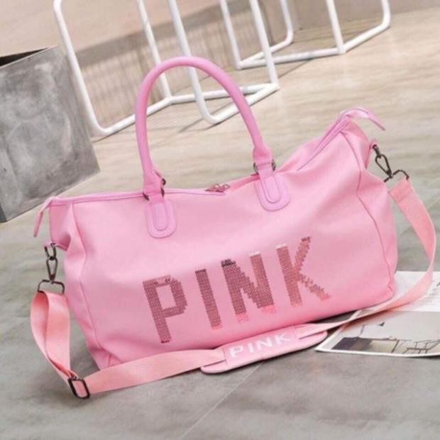 Túi du lịch PINK hồng, đen