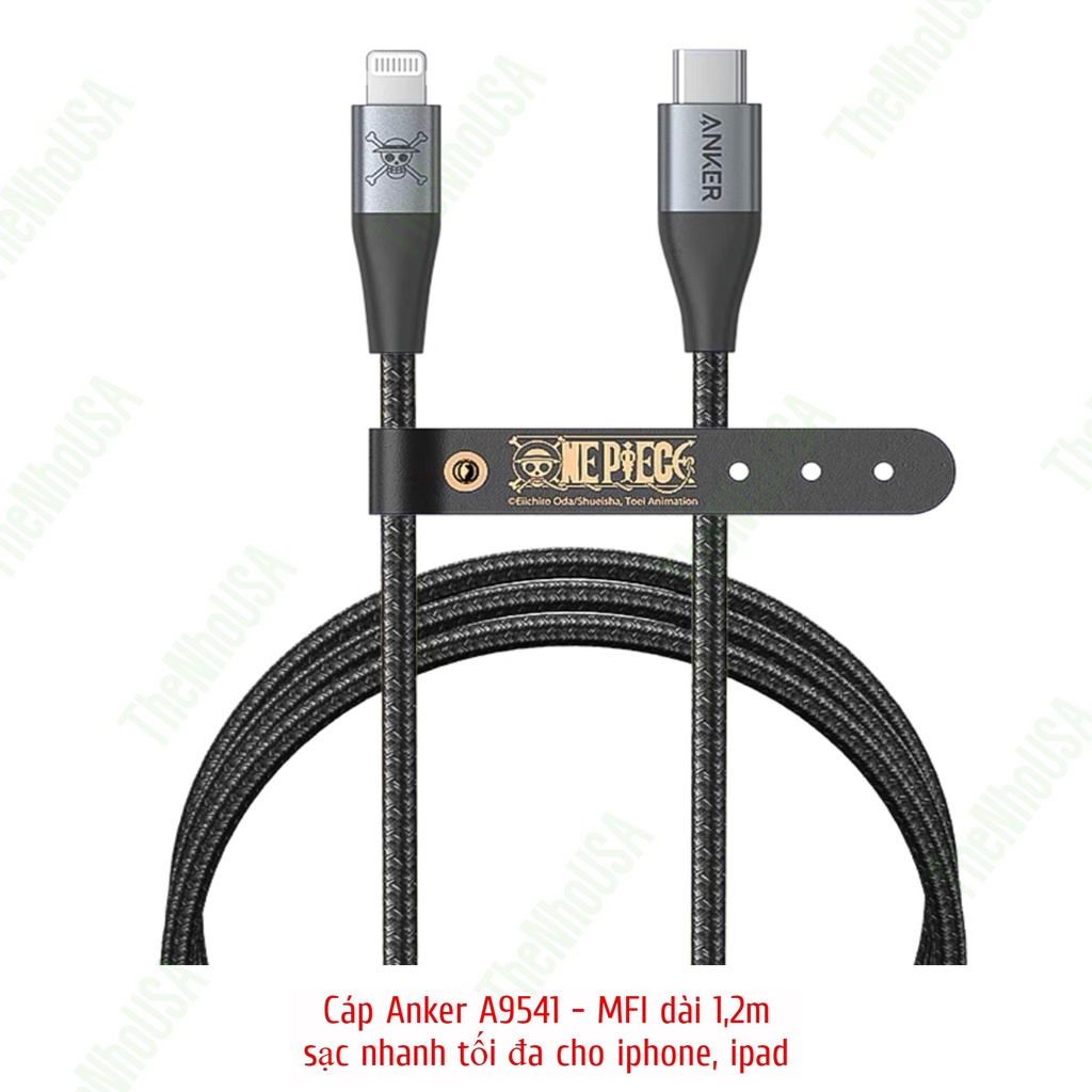 Cáp sạc nhanh Anker Powerline +II USB C-/C-C One Piece-A9540/A9541[BH 12T]