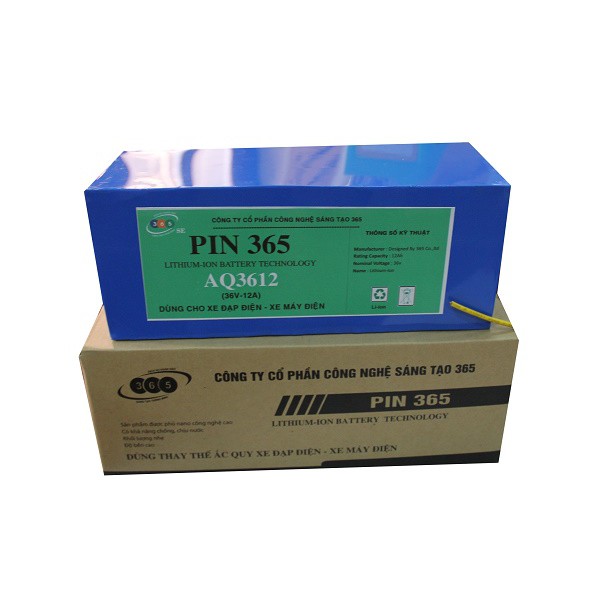 Pin xe đạp điện 365/ 36V - Hàng chính hãng