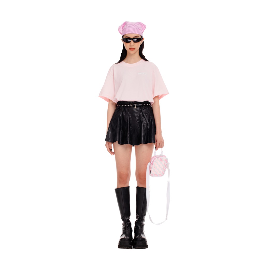 5THEWAY® /ZIGZAG/ SQUARE TEE™ in PINK DOGWOOD aka Áo Thun Tay Ngắn Hồng