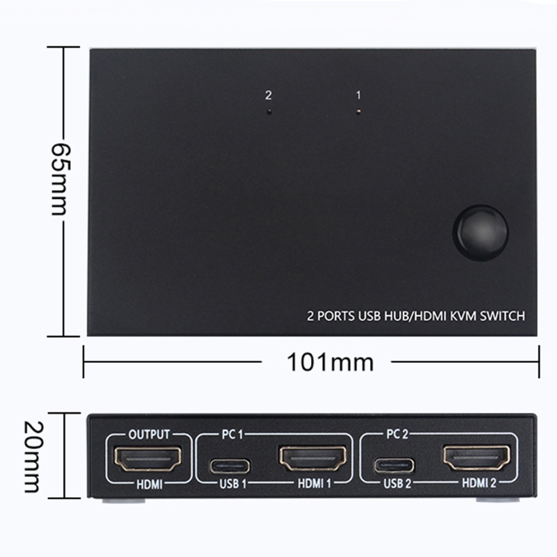 Bộ chia 2 cổng AM-KVM201CC 10Gbps USB KVM Switch chất lượng