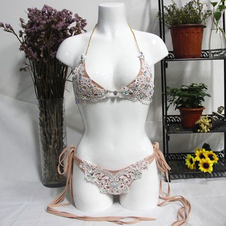 Đồ bơi bikini 2 mảnh ren đính đá
