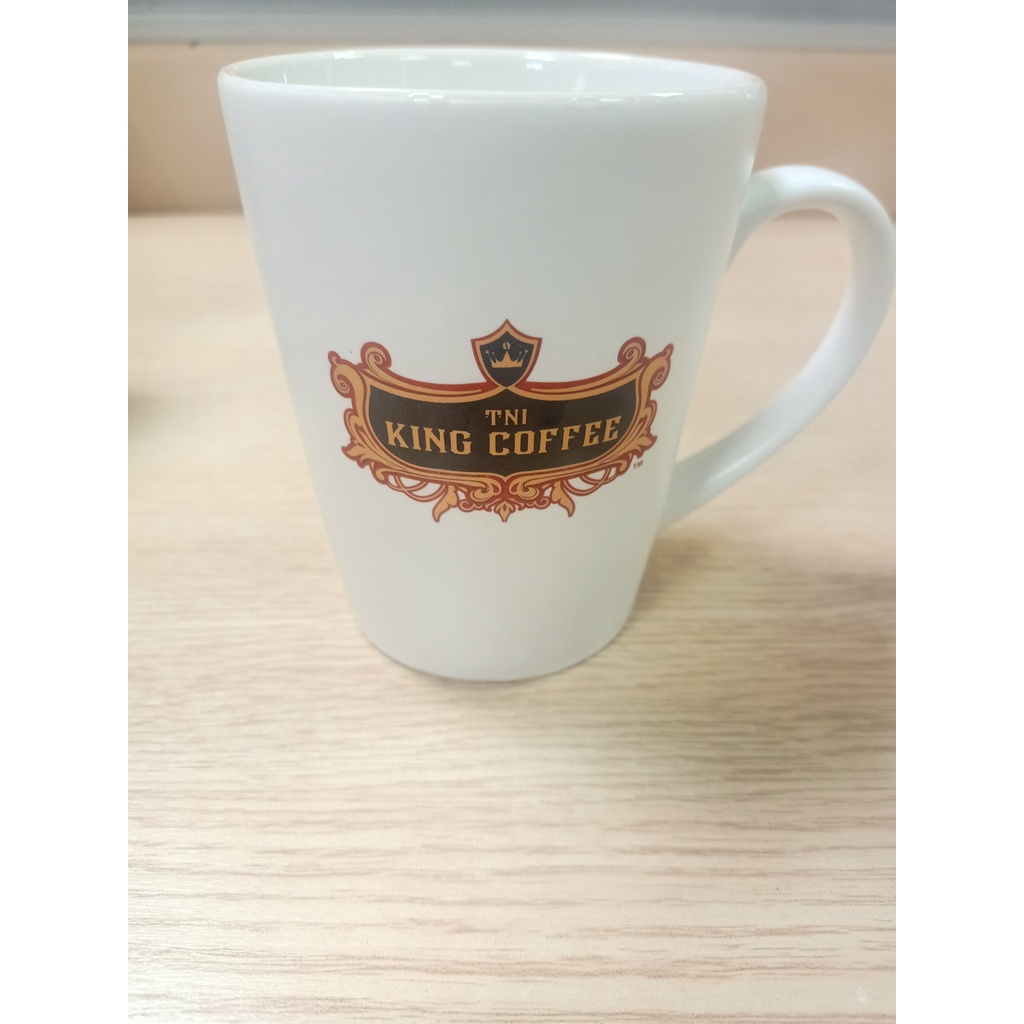 Ly sứ trắng cao cấp in logo KING COFFEE