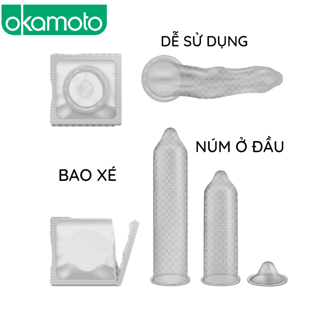 Bao cao su Sagami Xtreme Spearmint Hương bạc hà Hộp 10 chiếc kéo dài thời gian chống tuột