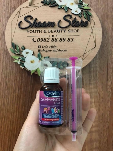 Ostelin vitamin D3 20ml cho bé của Úc- ĐỦ BILL - Beauty Shop